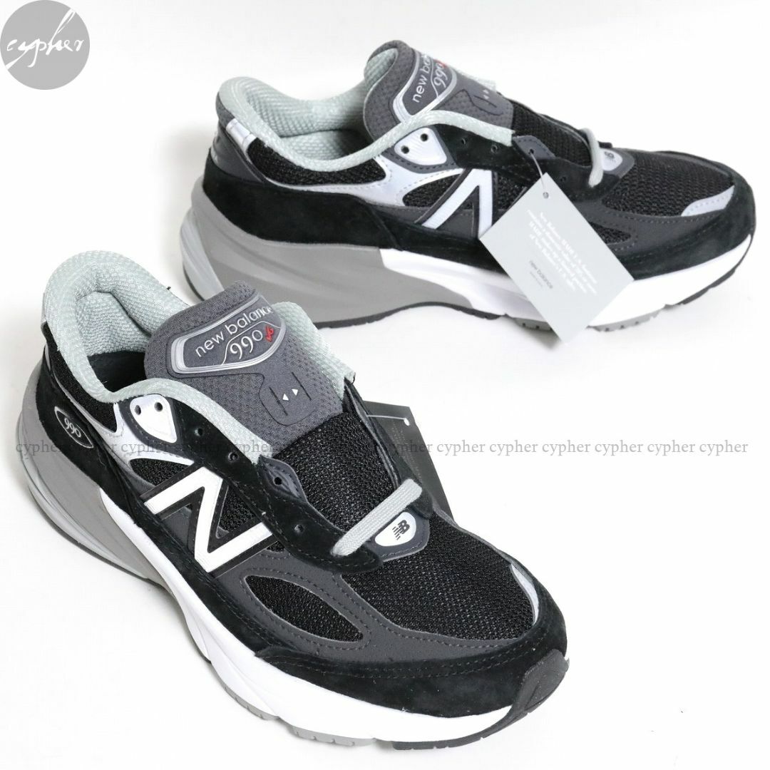 New Balance - 24cm USA製 ニューバランス W990BK6 黒 V6 レザー New Balance - 24cm USA製 ニューバランス W990BK6 黒 V6 レザー