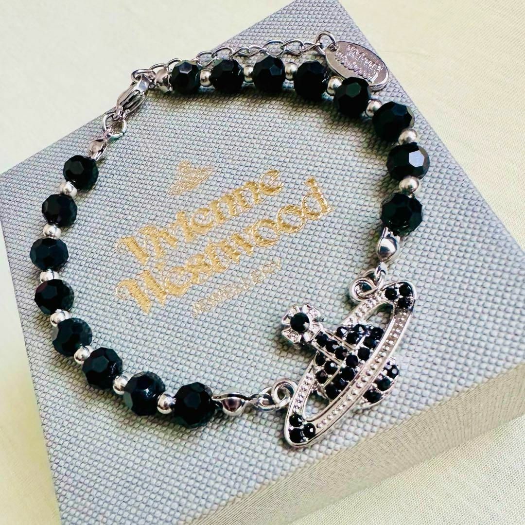 Vivienne Westwood(ヴィヴィアンウエストウッド)のVivienne westwood ブラック ブレスレット レディースのアクセサリー(ブレスレット/バングル)の商品写真