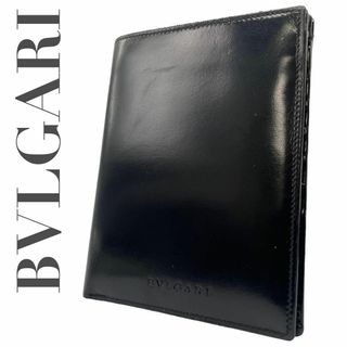 ブルガリ(BVLGARI)の美品　BVLGARI ブルガリ　折り財布　メンズ　レディース　黒　ブラック(折り財布)