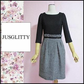 ジャスグリッティー(JUSGLITTY)の【JUSGLITTY】ジャスグリッティー　モヘアニットドッキングワンピース(ひざ丈ワンピース)