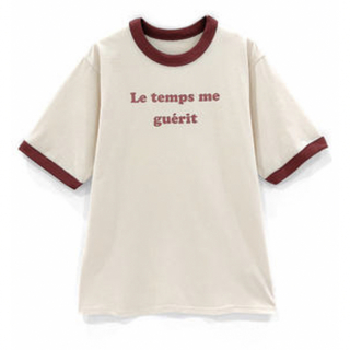 グレイル(GRL)のGRL ロゴプリントリンガーTシャツ(Tシャツ(半袖/袖なし))
