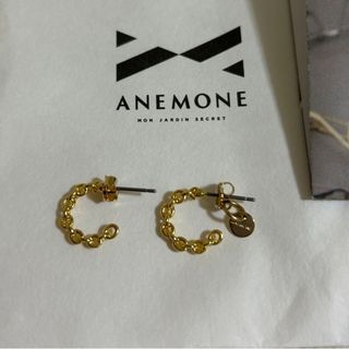 アネモネ(Ane Mone)のANEMONE アネモネ ピアス フープ  チェーン風 ゴールド (ピアス)