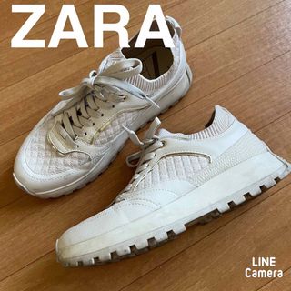 ザラ(ZARA)のZARA スニーカー23 ベージュゴールド(スニーカー)