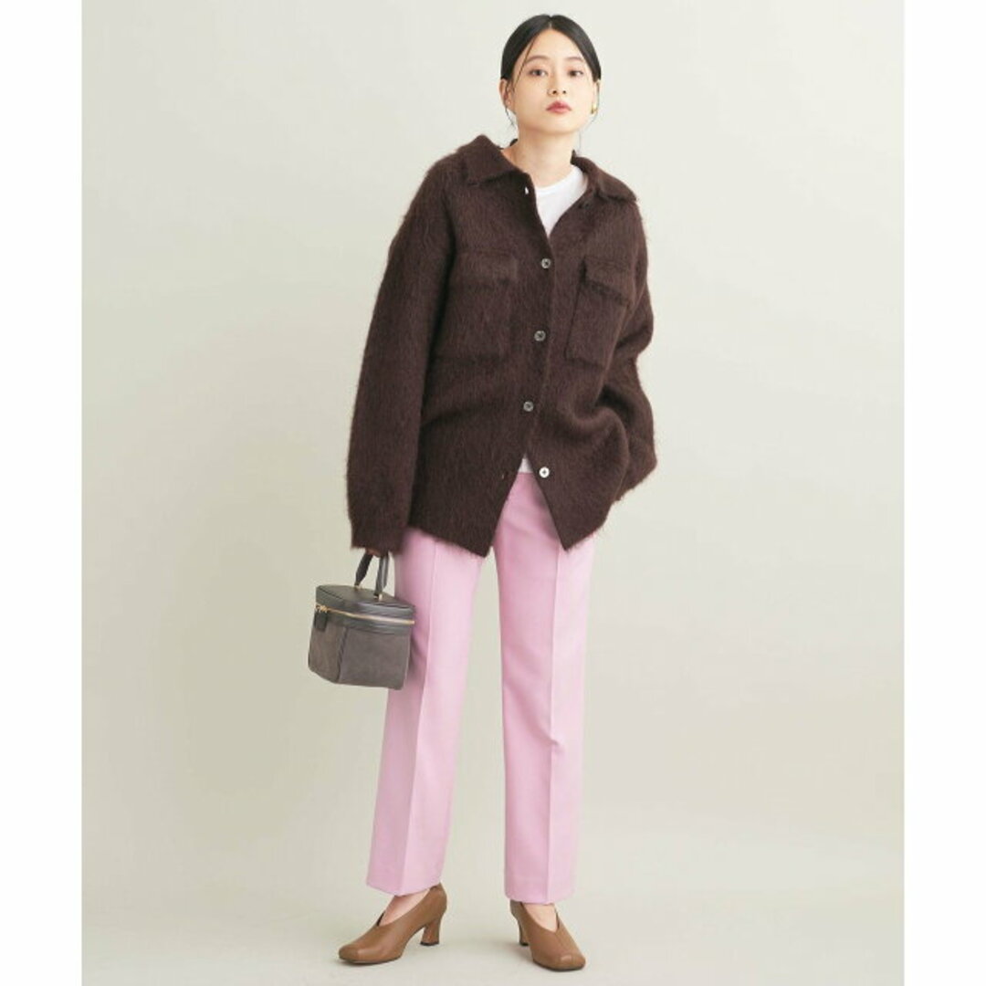 BEAUTY&YOUTH UNITED ARROWS(ビューティアンドユースユナイテッドアローズ)の【PINK】【M】ポリエステル ツイードライクスリムストレート パンツ -ウォッシャブル- レディースのパンツ(その他)の商品写真