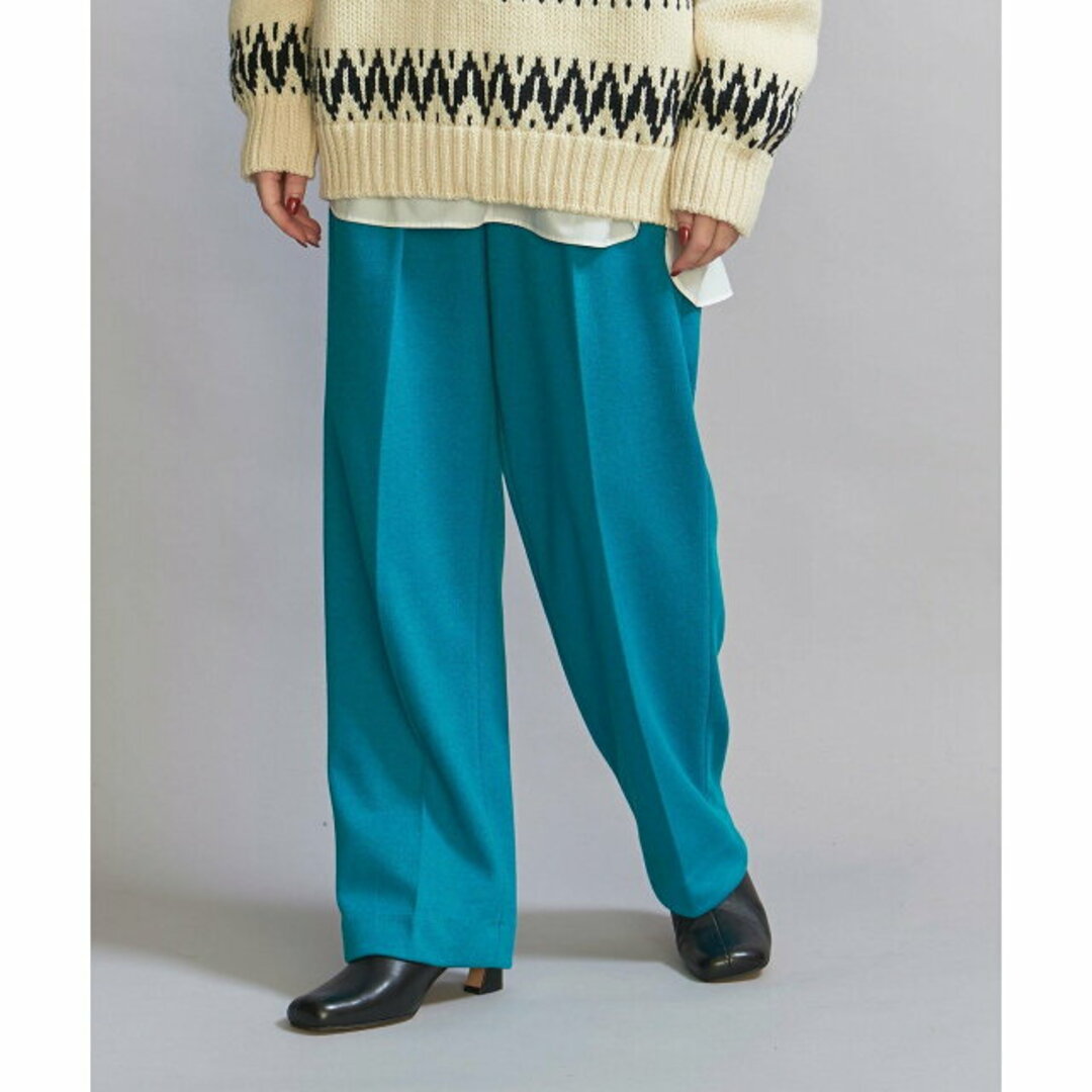 BEAUTY&YOUTH UNITED ARROWS(ビューティアンドユースユナイテッドアローズ)の【TURQUOISE】ブークレ ダブル 2タック パンツ -ウォッシャブル- レディースのパンツ(その他)の商品写真