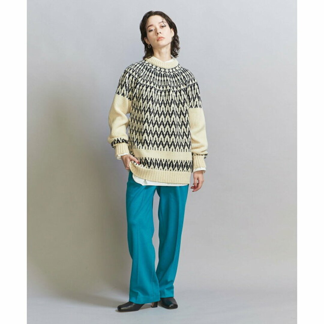 BEAUTY&YOUTH UNITED ARROWS(ビューティアンドユースユナイテッドアローズ)の【TURQUOISE】ブークレ ダブル 2タック パンツ -ウォッシャブル- レディースのパンツ(その他)の商品写真