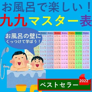 九九マスター表 お風呂 お風呂で楽しい！九九マスター表(お風呂のおもちゃ)