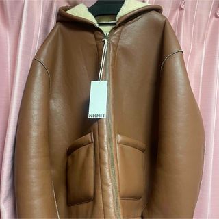 【新品】NKNIT vegan mouton hooded zip jacket 【新品】NKNIT vegan mouton hooded zip jacket