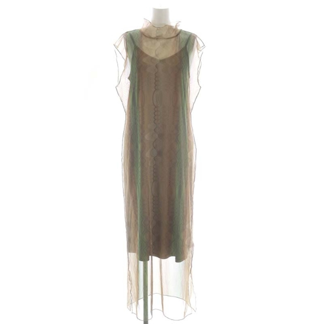 ameri MEDI WAVE PATTERN SHEER DRESS