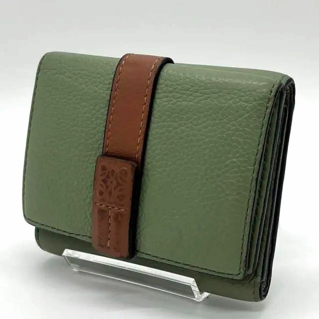LOEWE - 現行 ロエベ 折り財布 トライフォールド バーティカル ローズ