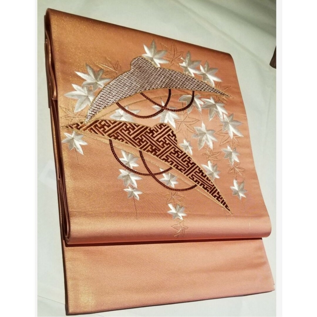 正絹　袋帯　日本刺繍 レディースの水着/浴衣(着物)の商品写真