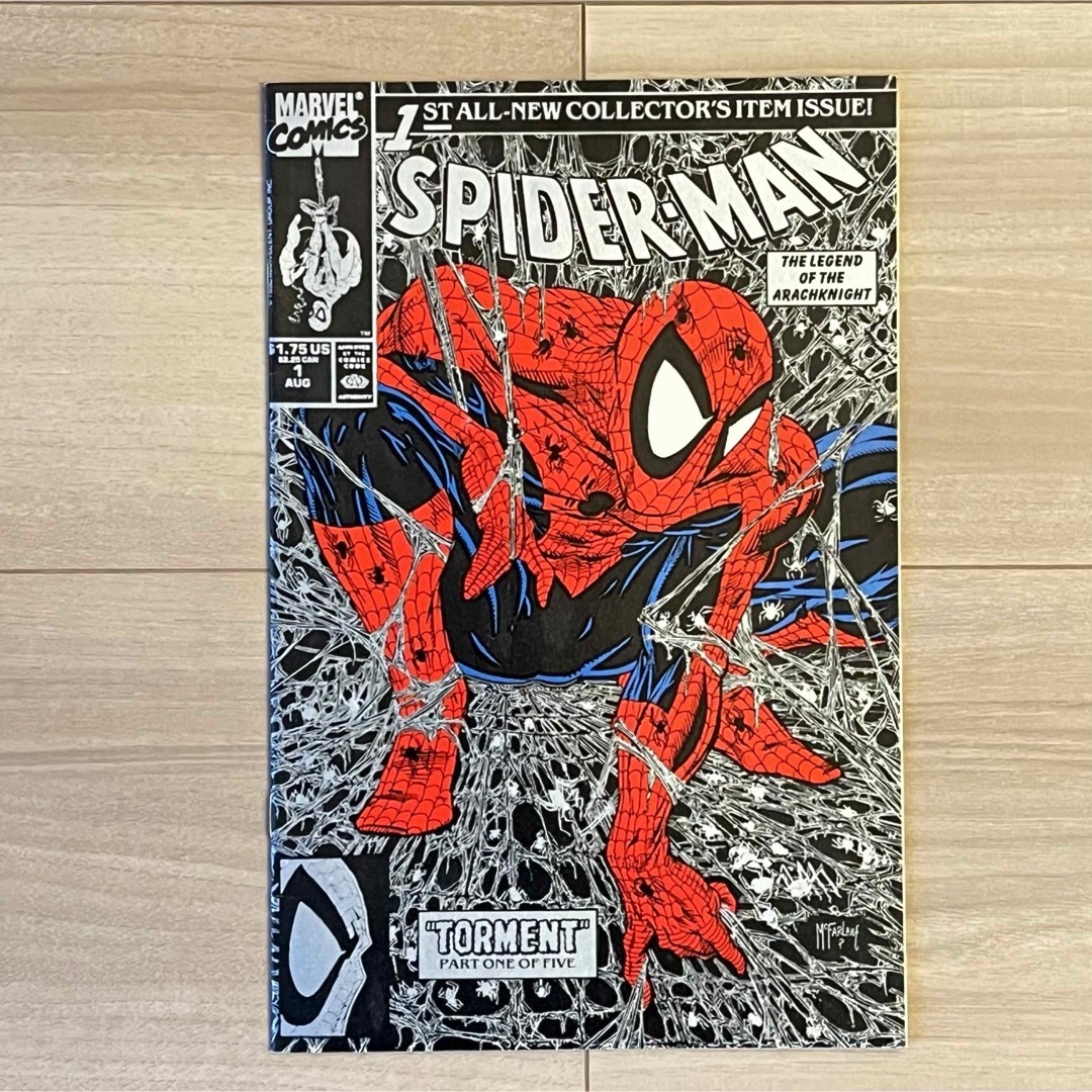 MARVEL(マーベル)のスパイダーマン #1 シルバー　マクファーレン カバー アメコミ　リーフ　原書 エンタメ/ホビーの漫画(アメコミ/海外作品)の商品写真