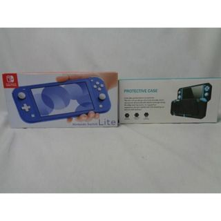  中古品 ゲーム Nintendo switch ニンテンドースイッチ 本体 Lite HDH-001 ブルー 動作品 周辺機器 箱あり カバーケース 付き(携帯用ゲーム機本体)