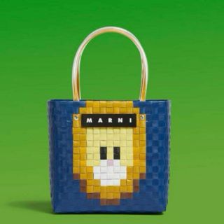 マルニ(Marni)のMARNI MARKET アニマルバスケット バッグ ブルーライオン　新品未使用(トートバッグ)