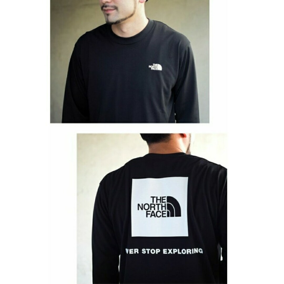 THE NORTH FACE(ザノースフェイス)のノースフェイス 黒 M 長袖Tシャツ バックスクエアロゴ THE NORTH メンズのトップス(Tシャツ/カットソー(七分/長袖))の商品写真