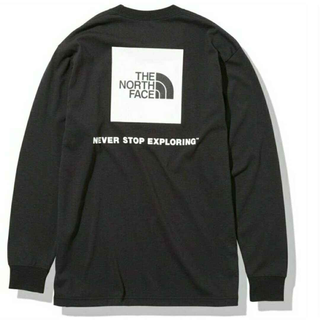 THE NORTH FACE(ザノースフェイス)のノースフェイス 黒 M 長袖Tシャツ バックスクエアロゴ THE NORTH メンズのトップス(Tシャツ/カットソー(七分/長袖))の商品写真