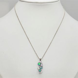 ヨンドシー(4℃)の正規/美品/4℃/ヨンドシー/3種宝石ネックレス/silver製(ネックレス)