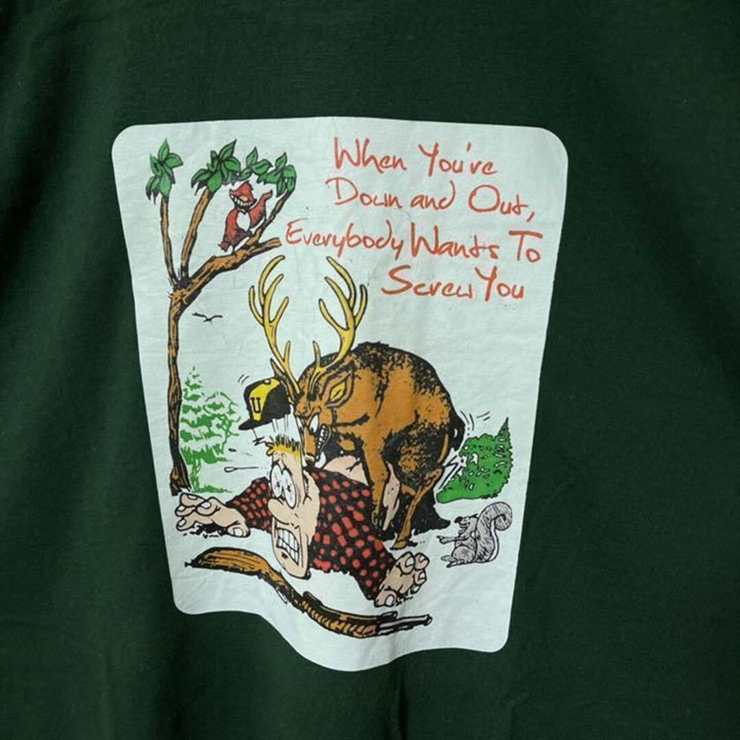 ギルダン グリーン パロディ メンズ 2XL USA古着 90s 半袖 Tシャツの ...