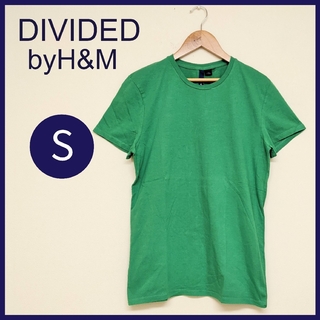 エイチアンドエム(H&M)の大胆カラーがかっこいい♪　ディバイデッド　半袖Tシャツ　グリーン　緑　Ｍ 無地(Tシャツ/カットソー(半袖/袖なし))