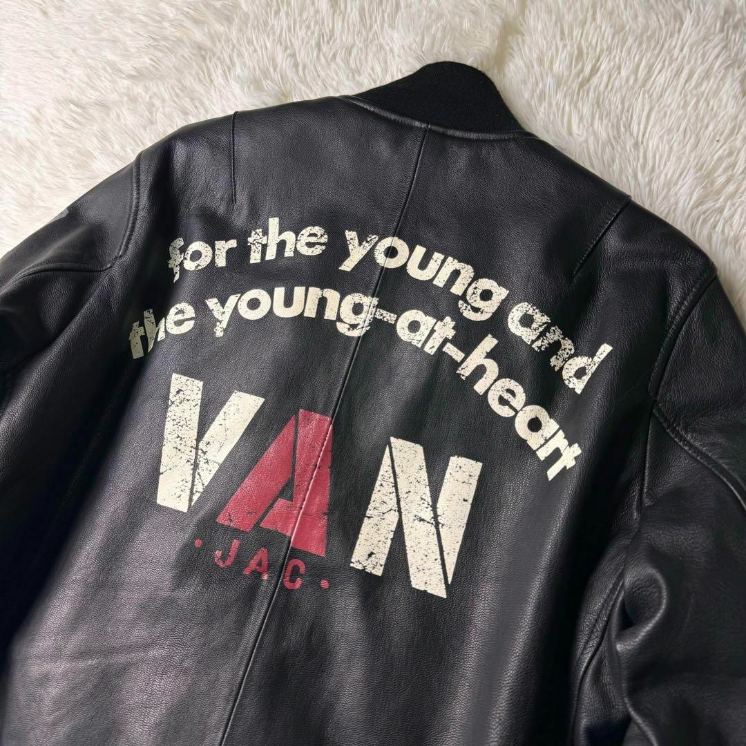 VAN Jacket - 【極美品】VAN JACKET スタジャン MA-1 山羊革 オール