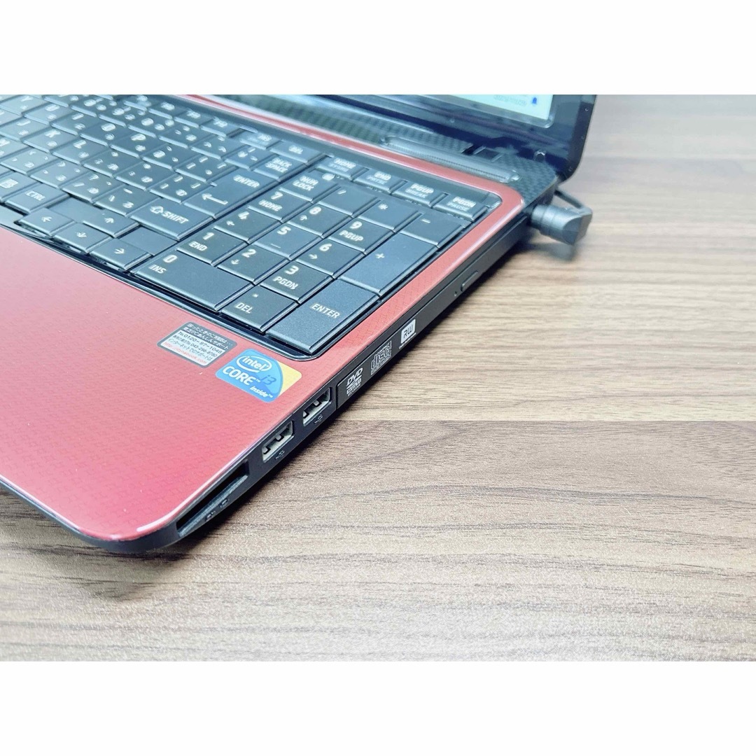 東芝】すぐに使える✨高速SSD搭載 ノートパソコン 赤 主婦向け 東芝】すぐに使える✨高速SSD搭載 ノートパソコン 赤 主婦向け