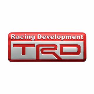 トヨタ(トヨタ)のTRD　アルミニウムステッカー 赤（レッド）　１枚(車外アクセサリ)