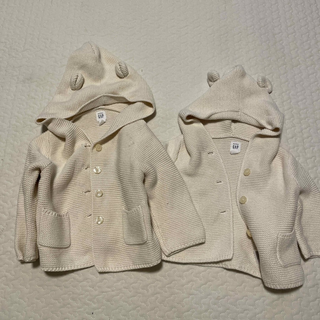 GAP(ギャップ)のGAP クマ　ニット　カーディガン　アイボリー キッズ/ベビー/マタニティのキッズ服女の子用(90cm~)(カーディガン)の商品写真