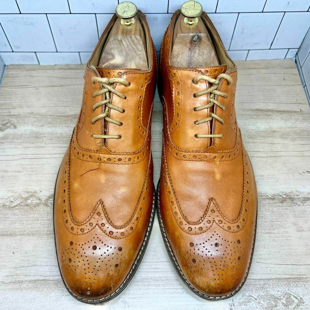 Cole Haan(コールハーン)の【メンズブランド革靴】コールハーン　26.5cm　人気ウイングチップ　茶レザー メンズの靴/シューズ(ドレス/ビジネス)の商品写真