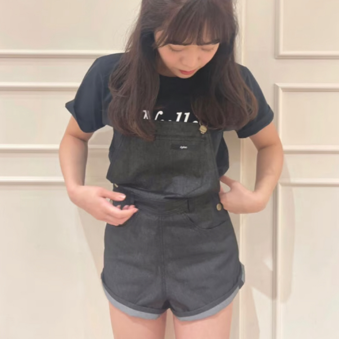 épine(エピヌ)のépine denim mini salopette レディースのパンツ(サロペット/オーバーオール)の商品写真