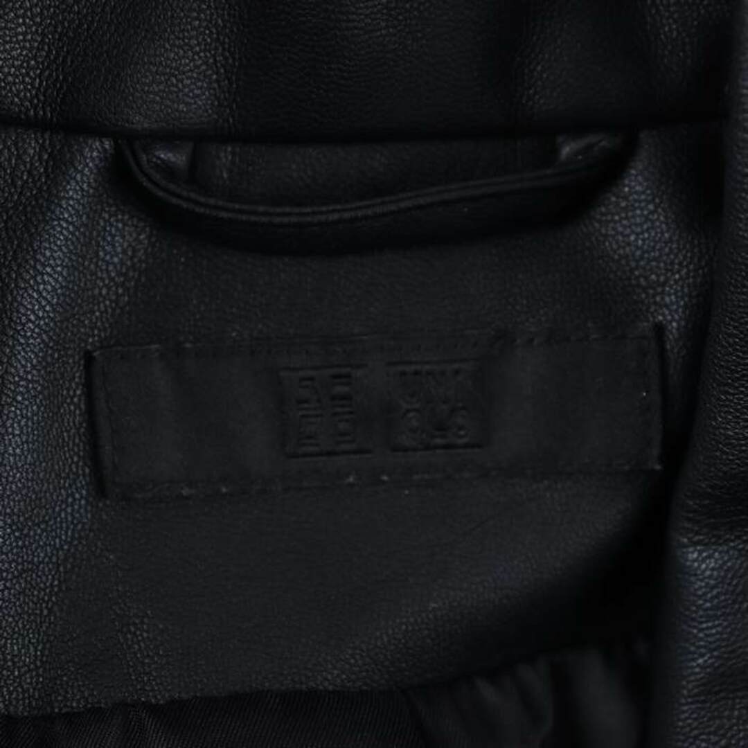 UNIQLO(ユニクロ)のユニクロ ライダースジャケット 袖ジップ フェイクレザー アウター レディース 12サイズ ブラック UNIQLO レディースのジャケット/アウター(ライダースジャケット)の商品写真