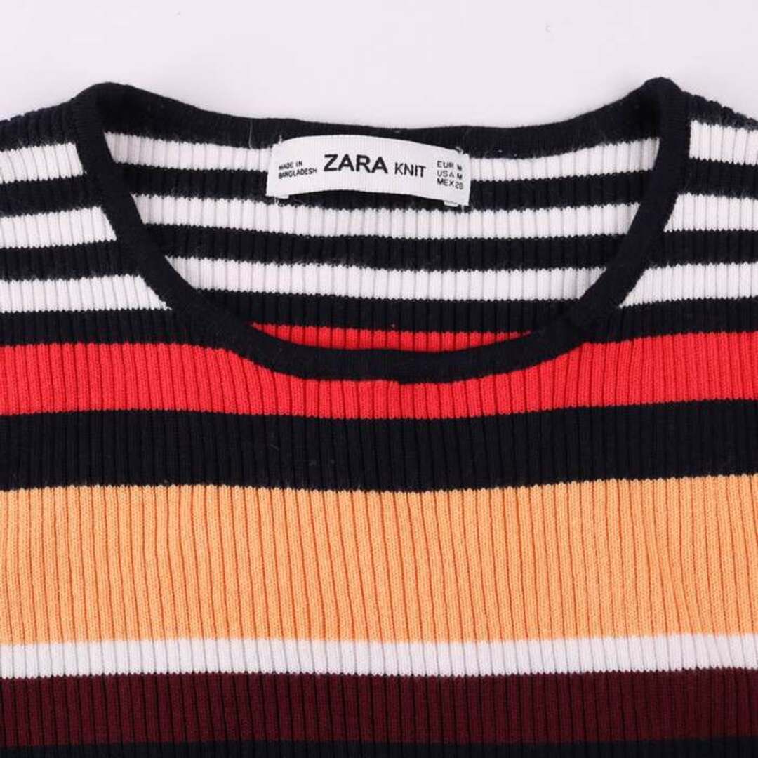 ZARA(ザラ)のザラ ニット セーター 7分袖 トップス レディース Mサイズ オレンジ ZARA レディースのトップス(ニット/セーター)の商品写真