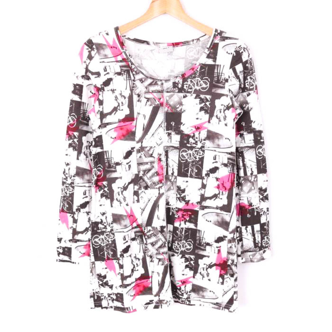 X-girl(エックスガール)のエックスガール Tシャツ カットソー 長袖 コットン100% トップス 白 レディース 1サイズ ホワイト X-girl レディースのトップス(Tシャツ(長袖/七分))の商品写真