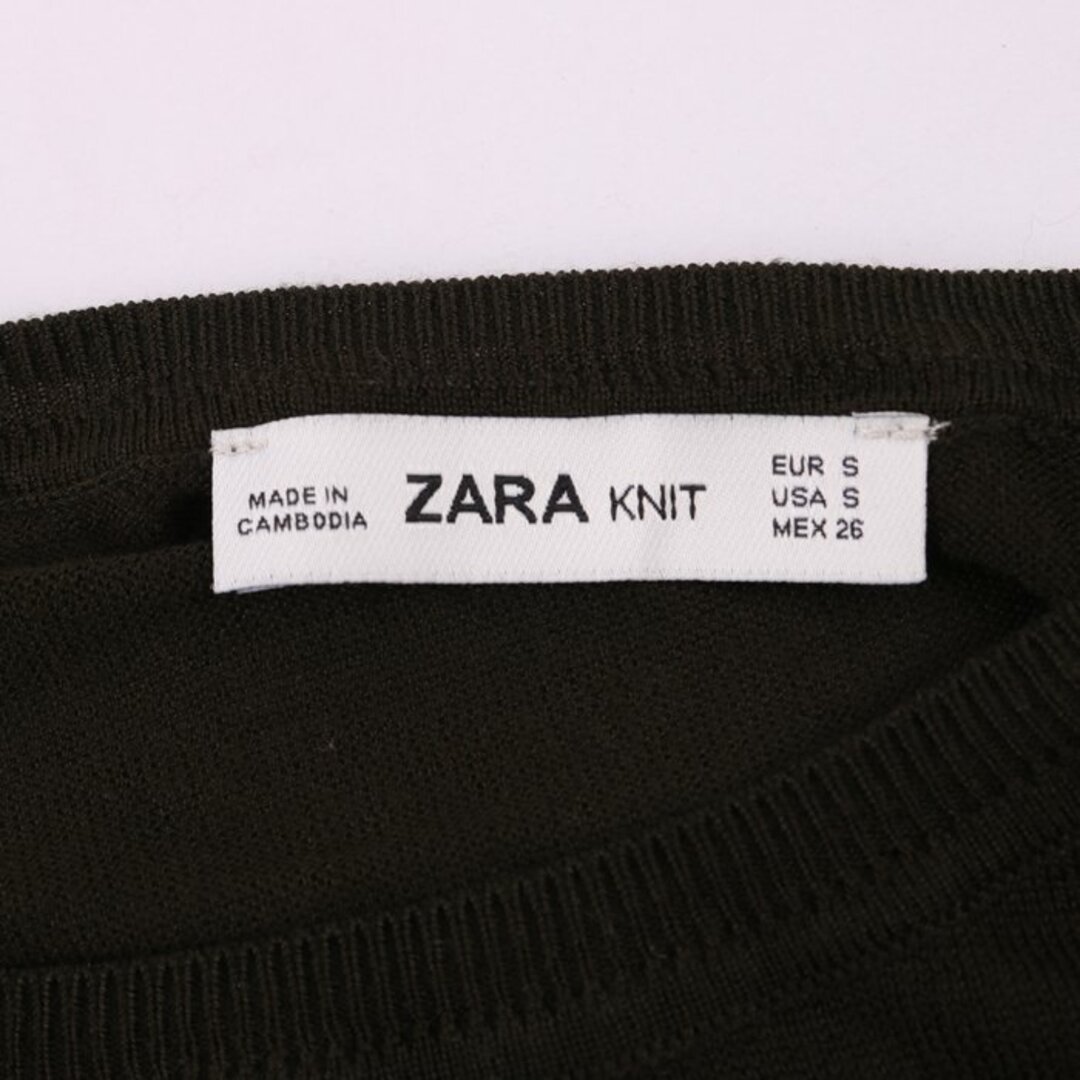 ZARA(ザラ)のザラ ニット セーター 長袖 トップス レディース Sサイズ グリーン ZARA レディースのトップス(ニット/セーター)の商品写真