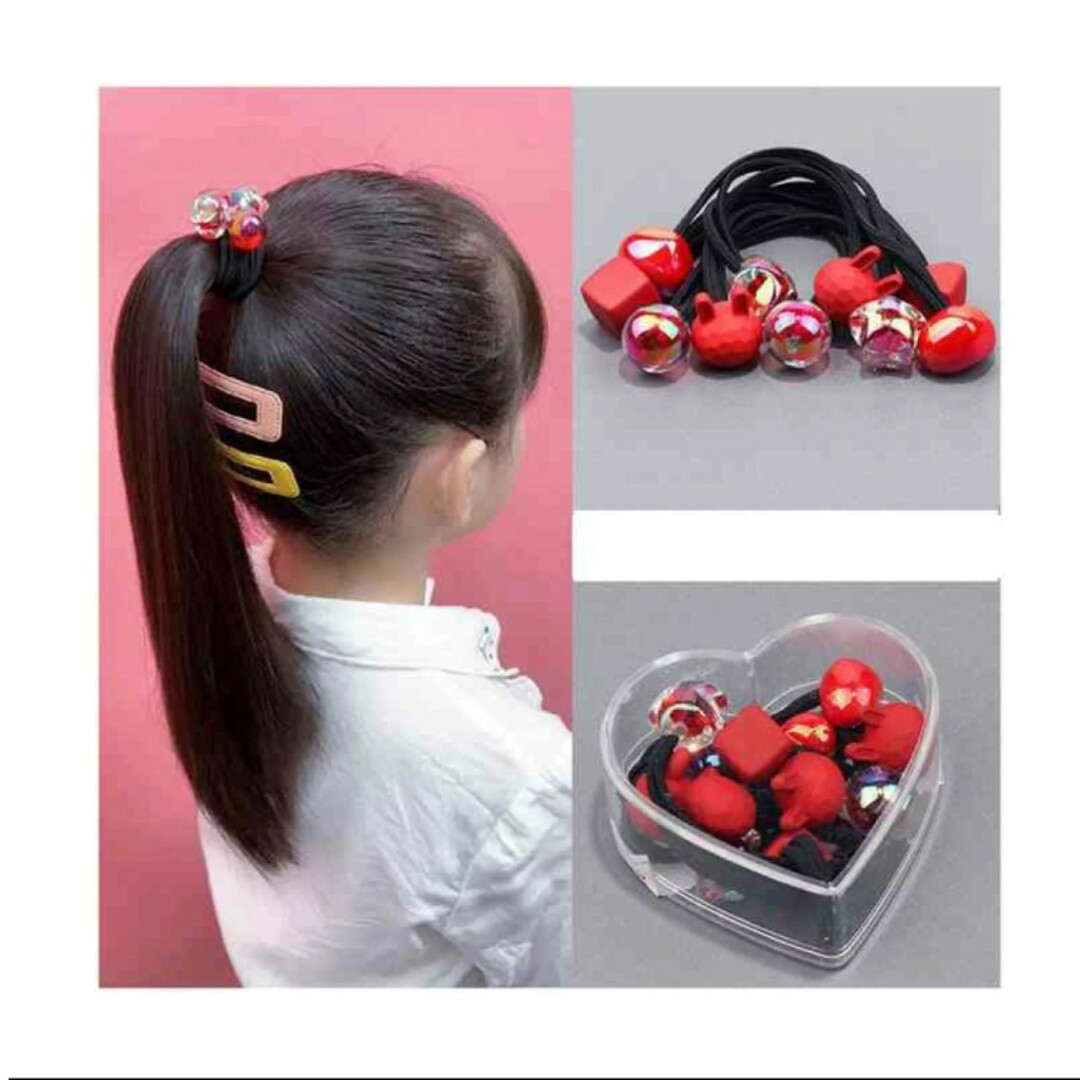 【❤️プレゼントに❤️】キッズ ヘアゴム  ヘアアクセサリー  髪飾り 女の子 レディースのヘアアクセサリー(ヘアゴム/シュシュ)の商品写真