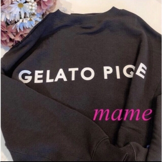 ジェラートピケ(gelato pique)のレア✨新品☆ロゴスウェットドレス♡チャコールグレー♡ジェラートピケ(ルームウェア)