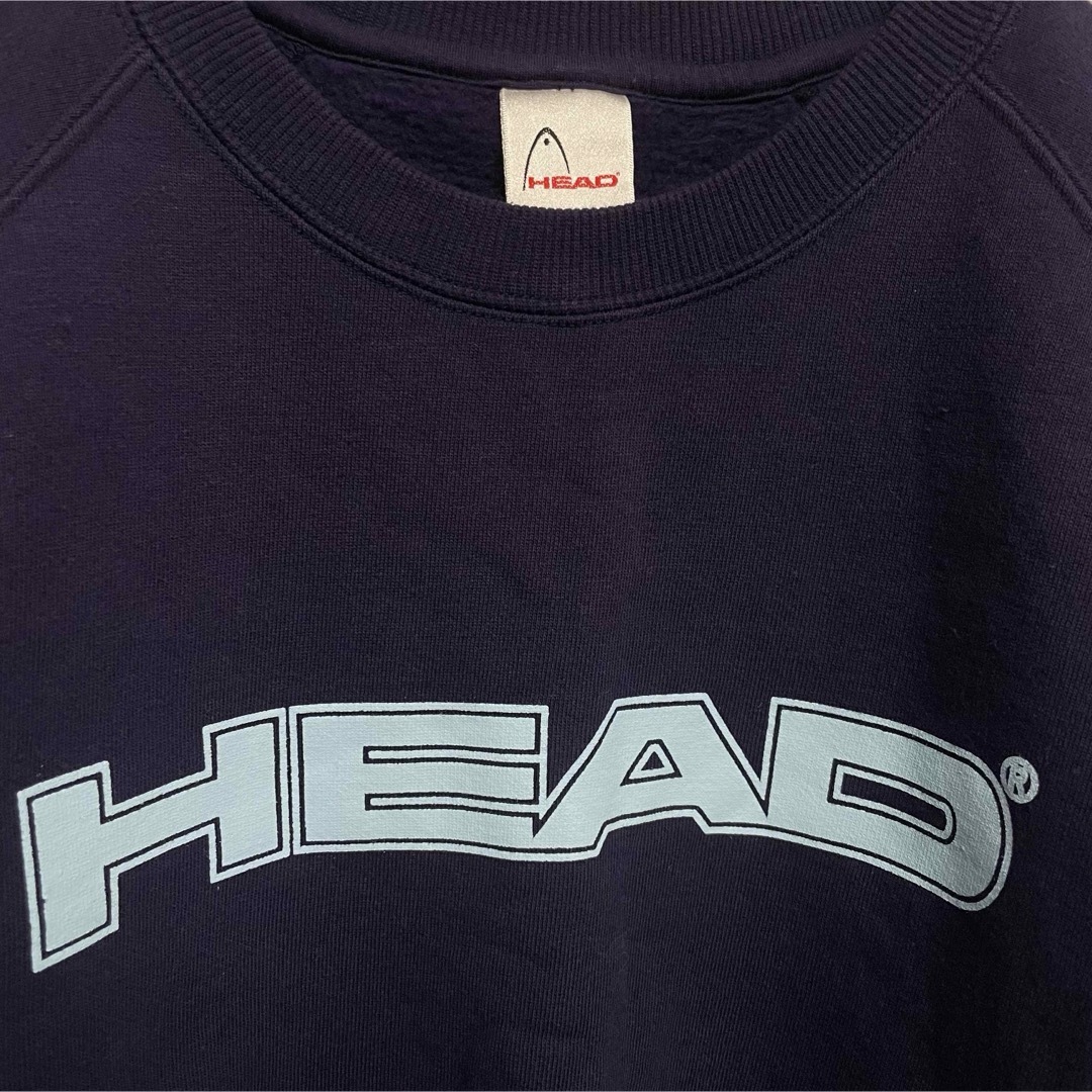 HEAD(ヘッド)の90s HEAD スウェット ラグラン ネイビー L ヘビーウェイト ヘッド メンズのトップス(スウェット)の商品写真