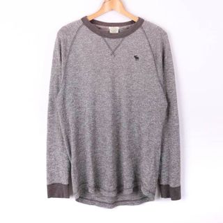 アバクロンビーアンドフィッチ(Abercrombie&Fitch)のアバークロンビーアンドフィッチ Tシャツ 長袖 トップス メンズ Sサイズ グレー Abercrombie&Fitch(Tシャツ/カットソー(七分/長袖))