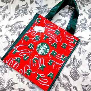 スターバックスコーヒー(Starbucks Coffee)のスターバックス韓国 ホリデー ノベルティ 非売品 エコバッグ トートバッグ②(トートバッグ)