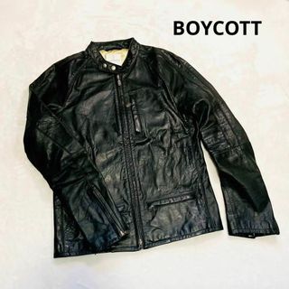 BOYCOTT ボイコット　ラムレザー　シングル　ライダース ブラック　レザー(ライダースジャケット)