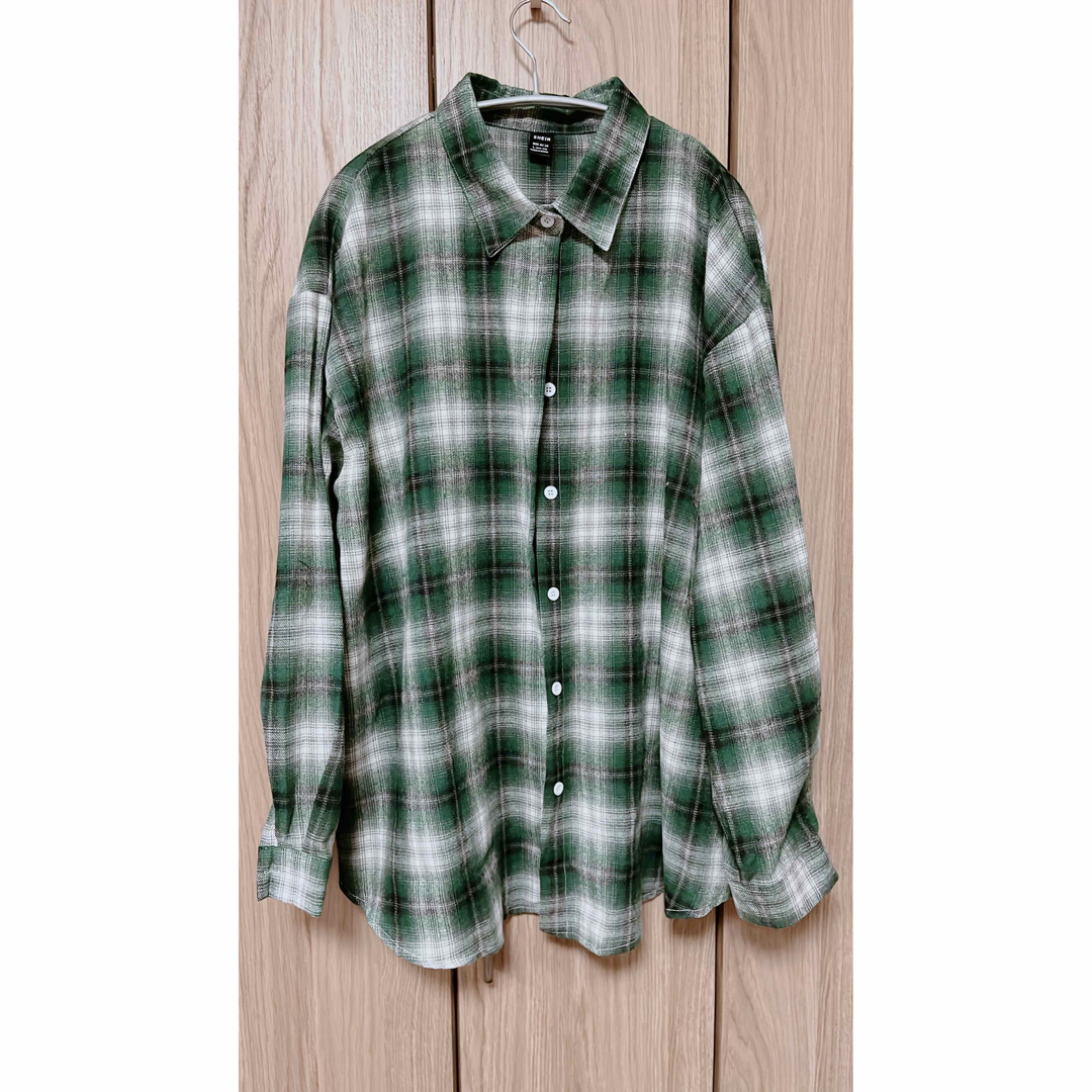 シーイン　SHEIN チェックシャツ　オーバーサイズ レディースのトップス(シャツ/ブラウス(長袖/七分))の商品写真