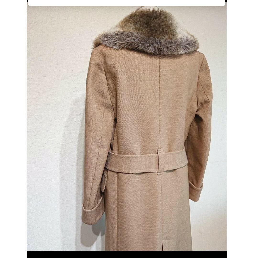 TOGA(トーガ)のTOGA トーガ フェイクファーカラー ウールコート ロングコート レディースのジャケット/アウター(ロングコート)の商品写真