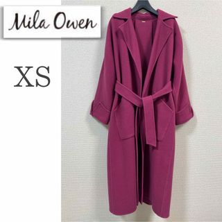 ミラオーウェン(Mila Owen)の【ミラオーウェン】接結 トレンチコート ウールコート ピンク 00 XS SS(ロングコート)