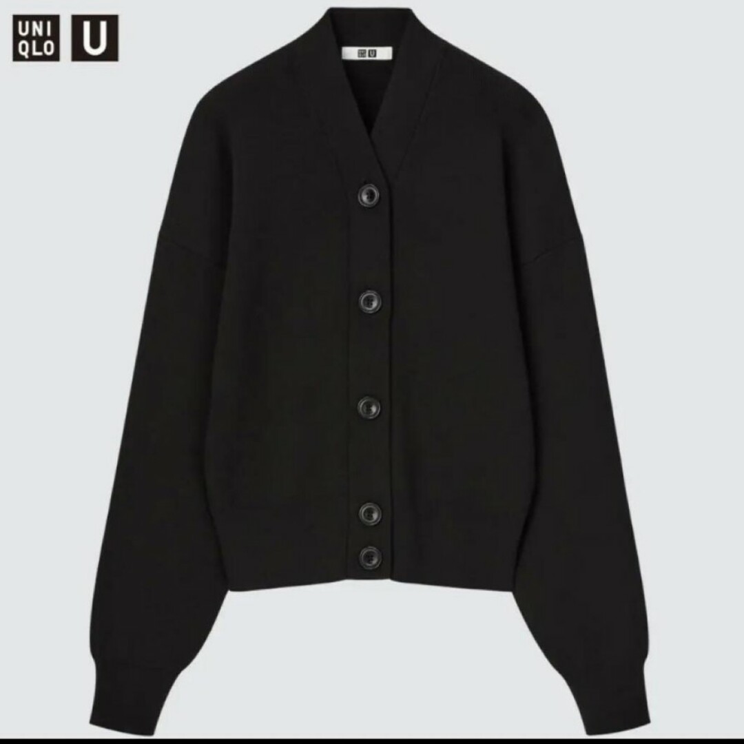 UNIQLO(ユニクロ)のUNIQLOU ショートカーディガン 251-447409 ブラック XL レディースのトップス(カーディガン)の商品写真