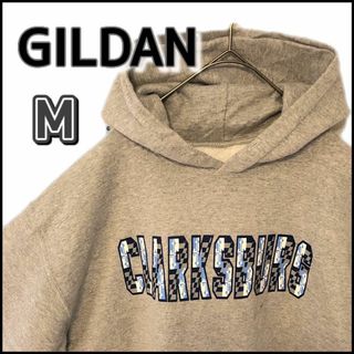 ギルタン(GILDAN)の【匿名配送】GILDANギルダンパーカー フード付き グレー メンズ(パーカー)