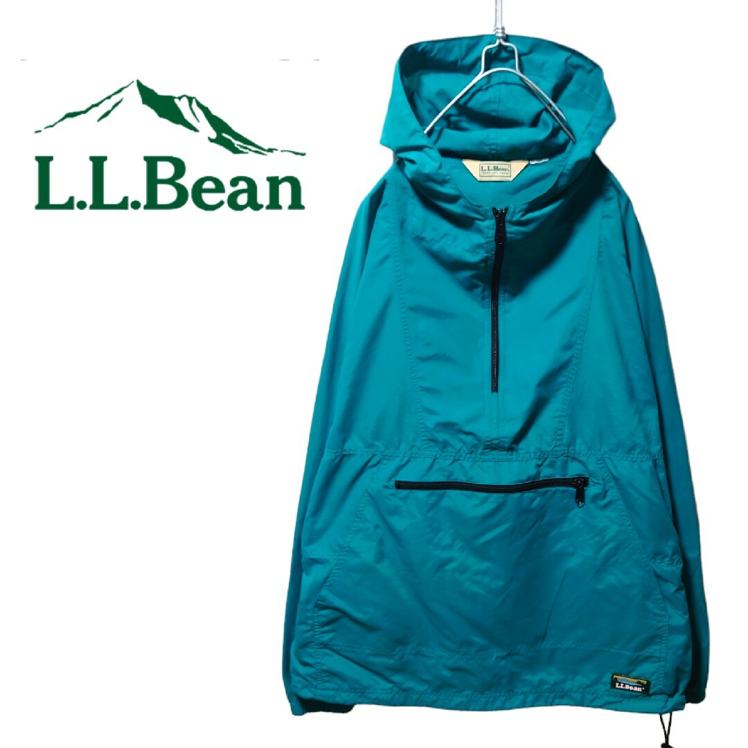 【L.L.Bean】70〜80's ナイロンアノラックパーカー A-1474目立ったダメージなし○実寸