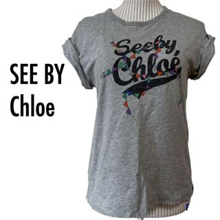 シーバイクロエ(SEE BY CHLOE)のシーバイクロエ　半袖Tシャツ　ビッグプリント【usa 2】ポップ　カジュアル(Tシャツ(半袖/袖なし))