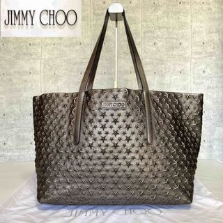 ジミーチュウ(JIMMY CHOO)の【美品】JIMMY CHOO PIMLICO メタリックシルバー トートバッグ(トートバッグ)