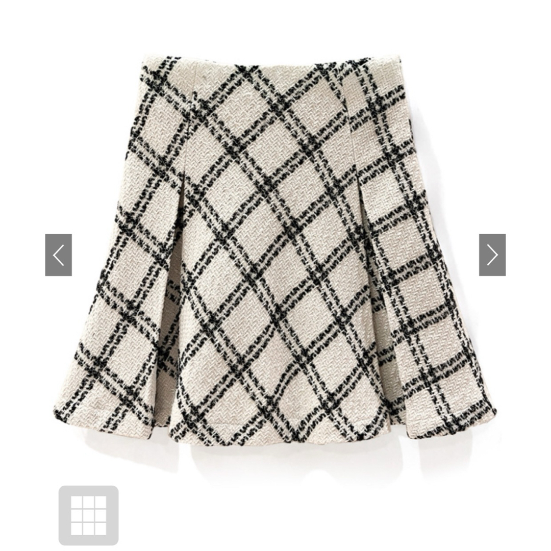 GRL(グレイル)の【GRL】ダイヤチェック柄ツイードフレアミニスカート[mei37] レディースのスカート(ミニスカート)の商品写真