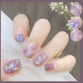 【在庫セール】Sun&Beam Nails ネイルチップ ミディアム ショート (ネイルケア)