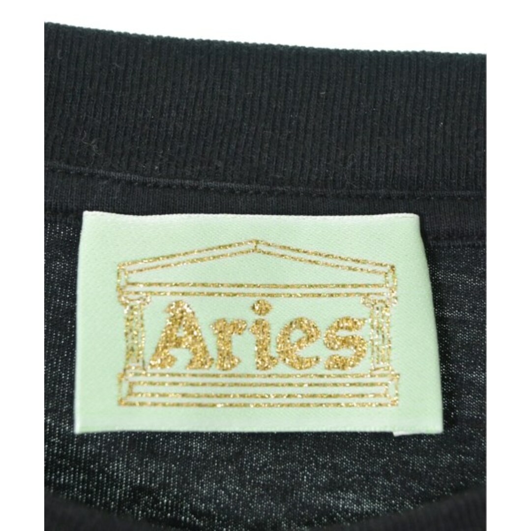 aries(アリエス)のAries アリエス Tシャツ・カットソー XL 黒xピンクベージュ(ボーダー) 【古着】【中古】 メンズのトップス(Tシャツ/カットソー(半袖/袖なし))の商品写真